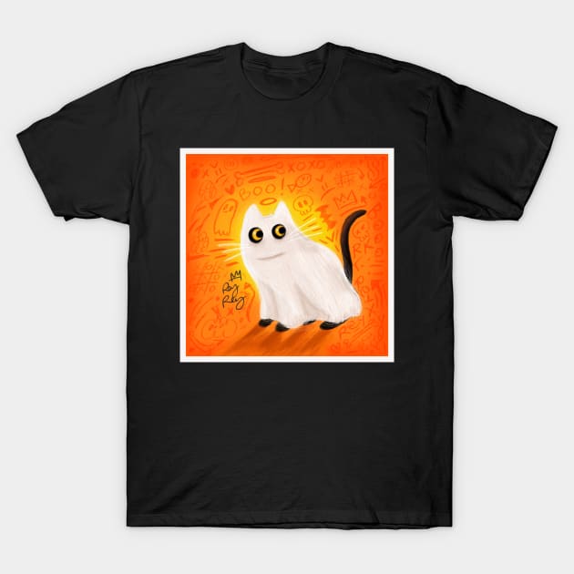 Ghost cat T-Shirt by Rey Rey